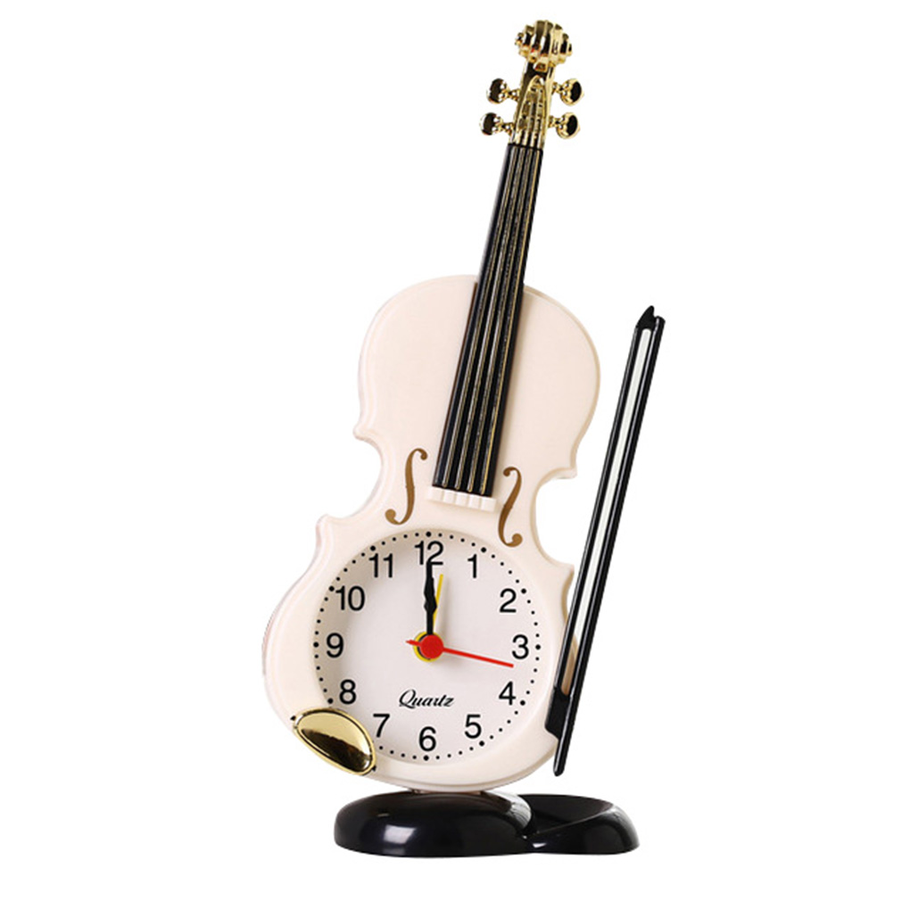ABIDE Yihaifu Plastic Violin Shape Design Round Violin alarm Clock
