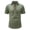 v#158Green667, variant on Rggeeun Men'S T-Shirt Solid Color With Drawstring Henley Short Sleeve Collar Knit Lightweight For Outdoor Play Fashion Tee,Blue,L