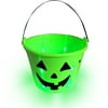 LED Light-Up Halloween Candy Bucket, White Ghost
