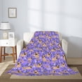 thumbnail image 2 of Sikiie Pugs and Flowers Cozy Flannel Fleece Throw Blanket: Lightweight & Thick for All Seasons - Perfect for Women, Men, & Kids"50"x40", 2 of 6