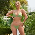 thumbnail image 5 of qucoqpe Bikini Sets for Women Two-piece Bathing Suit Fashion Cute Casual Solid Color Swimsuit Summer Vacation Swimwear, 5 of 5
