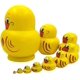thumbnail image 2 of Duck 10 Uds. De juguetes anidados de madera con patrón de animales, muñecas rusas anidadas, muñecas apilables Matryoshka (pato), pato -, 2 of 4