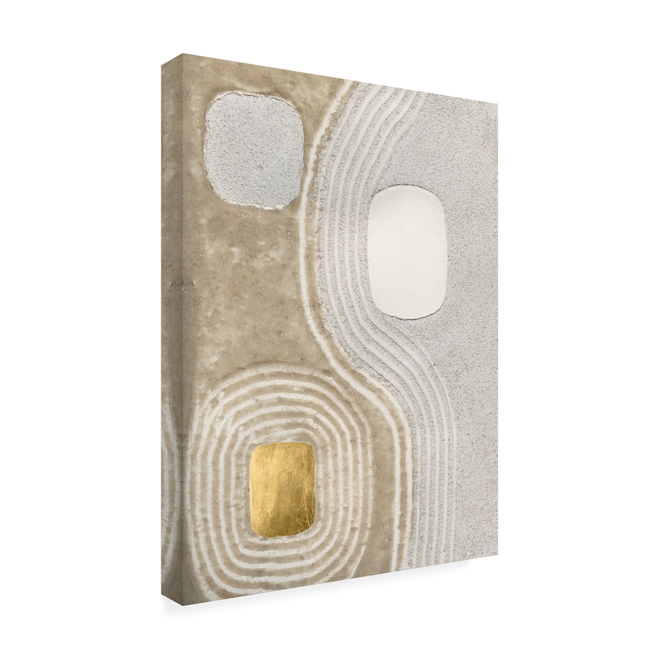 Canvas Wall Art - Vanna Lam 'Golden Ishi I' Wall Art for Living Room, Bedroom, or Office Décor by Trademark Fine Art - 18 x 24 Inches