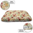 thumbnail image 3 of Floral Pet Bed, Vintage Art Style Design Rose Flowers and Berries Image Art Print, Chew Resistant Pad for Dogs and Cats Cushion with Removable Cover, 24" x 39", Champagne and Multicolor, by Ambesonne, 3 of 4