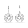 thumbnail image 5 of LeCalla 925 Sterling Silver Jewelry Lever Back Sea Life Drop Dangler Earrings for Women and Teen 35MM, 5 of 8