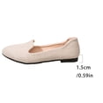 thumbnail image 6 of Beige Women'S Shoes Round Toe Closed Toe Slip On Flat Heel Soft Sole Breathable Comfortable Lightweight Casual Footwear For Daily All Day Wear Size 36, 6 of 9