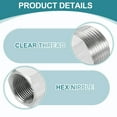 thumbnail image 4 of Pipe Fitting Reducing Adapter, 3/4" NPT x G3/4" Reducer Connectors, Silver, 4 of 6