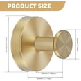 thumbnail image 2 of Hulmay Suction Cup Shower Hooks, Strong Hold Removable Towel Hooks for Bathroom, No Drilling Wall Hooks for Glass, Tile & Window, Gold (2 Pack), 2 of 6