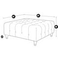 thumbnail image 3 of Chic Home Derek Tufted Velvet Coffee Table Ottoman Acrylic Legs Square Cushion Bench, Purple, 3 of 3