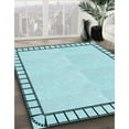 thumbnail image 3 of Ahgly Company Machine Washable Indoor Square Transitional Electric Blue Area Rugs, 8' Square, 3 of 7