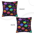 thumbnail image 3 of Square Decorative Throw Pillow Covers with Core, Gradient Pumpkin Print Throw Pillows for Couch Sofa Bed Home Decor, 16"x16", 3 of 9