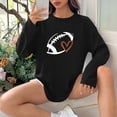 thumbnail image 4 of Charella Long Sleeve Shirts for Women Rugby Graphic Tee Loose Fit Crew Neck Ptinted Tops Soft Clothes (XL, Black 2), 4 of 6