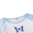 thumbnail image 4 of Kids Girls 2-Pieces Outfits Butterfly Short Sleeve T-shirt + Skirt Set, 4 of 6