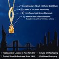 thumbnail image 2 of Gem Stone King 14K Yellow Gold Yellow Citrine and Lab Grown Diamond Pendant Necklace for Women | 0.36 Cttw | Gemstone November Birthstone | Pear Shape 6X4MM | With 18 inch Chain, 2 of 6