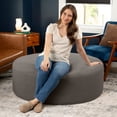 thumbnail image 3 of Jaxx Candler Round Coffee Table Ottoman, Oversized, 44-Inch, Boucle Dark Grey, 3 of 11
