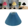 thumbnail image 2 of facefd Pleated Lampshade Cloth Table Ceiling Light Shade Pleated Desk Lamp Shade Bedroom Fabric Blue, 2 of 8