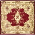 thumbnail image 1 of Unique Loom Versailles Collection Traditional Classic Medallion Motif Area Rug (4' 0 x 4' 0 Square, Burgundy/ Ivory), 1 of 2