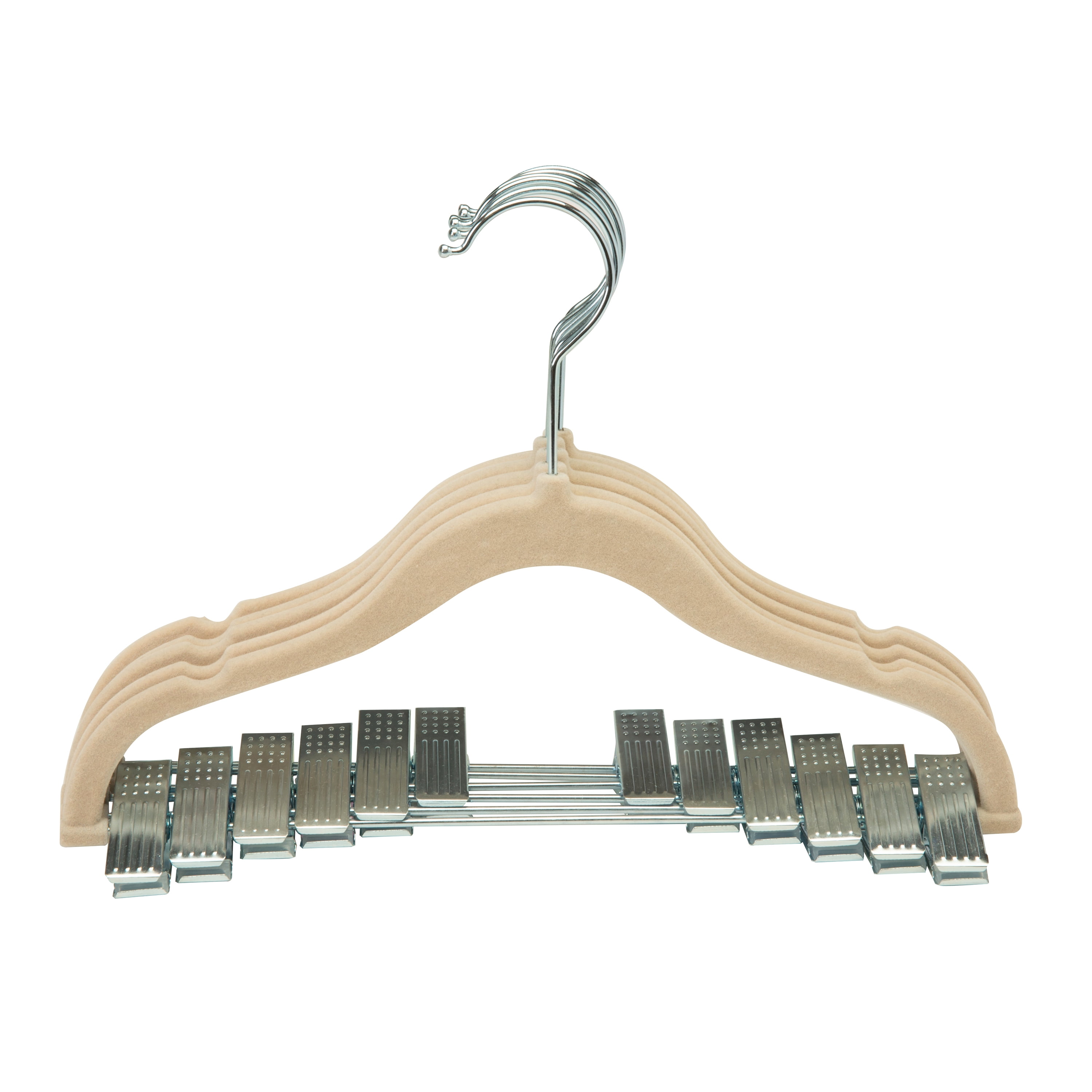 Simplify 60 Pack Children's Velvet Hangers in Ivory