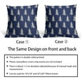 thumbnail image 6 of Christmas Pillow Covers 18x18 Set of 2 Navy Blue Xmas Tree Rustic Style Winter Print Decorative Outdoor Pillowcases Holiday Decorations Throw Cushion Case Decor for Couch Sofa Bed, 6 of 6