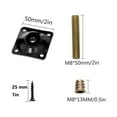 thumbnail image 7 of 4Pcs/Set Furniture Leg Mounting Plates Sofa Leg Attachment Plates M8 Hanger Bolts Screws Adapters Metal Plates Bracket Kit for Sofa Couch Chair, 7 of 7