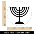 thumbnail image 2 of Menorah Hanukkah Self-Inking Rubber Stamp Ink Stamper - Green Ink - Small 3/4 Inch, 2 of 7