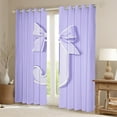 thumbnail image 2 of Erosebridal Initial Letter J Curtains for Living Room, Purple 30%-50% Blackout Curtains Set of 2 (38x45), Kawaii Bow-tie Curtains and Drapes (38x45), Window Curtains Room Decorative, 2 of 6