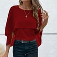 thumbnail image 3 of fatyb Women's Elegant Blouses Ruffle Casual Chiffon Shirts Layered Loose Dressy Flowy Tops for Women, 3 of 8