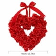 thumbnail image 3 of ERTZAE Valentine'S Day Wreath Red Mesh Heart Wreath,16" Adorable Rose Heart Wreath For Themed Valentine'S Styling Heart Burlap Wreath,Heart Pattern Bow Ornament,Front Door Wedding Decor,Heart Wreath, 3 of 8