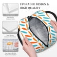 thumbnail image 6 of YFYANG Portable Waterproof Insulated Lunch Bag, Watercolor Striped Geometric Patterns Reusable Cooler Bag / Picnic Bag for Adults Teens, 6 of 9