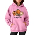 thumbnail image 1 of WEAIXIMIUNG Sweat à Capuche pour Femmes, Graphique, Imprimé Citrouille, Manches Longues, Décontracté, avec Poche, 1 of 3