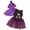 Purple-31, variant on Ugoldhm Girls' Halloween Color-Blocked Long-Sleeve Tulle Puffy Dress, Princess Dress for Kids' Holiday Parties