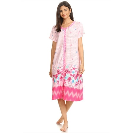 Eileen West Cotton Nightgown Gown - 810 Womens Nightgown Sleepwear Cotton Pajamas - Woman Sleeveless Sleep Dress Nightshirt Pink # 58 XXL