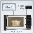 thumbnail image 2 of Nostalgia Modern Retro Countertop Microwave Oven - 700-Watt - 0.7 cu ft - 12 Pre-Programmed Cooking Settings - Digital Clock - Kitchen Appliances - Black, 2 of 5