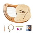 thumbnail image 1 of Yeacher Cega 21 Metal Strings Lyre Harp Box Lyre Harp Spruce Topboard Mahogany Backboard String Instrument with Tuning Wrench Strings Picks Music Note Sticker, 1 of 8