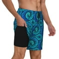 thumbnail image 3 of Haiem Snake Mens Swim Trunks with Compression Liner 2 in 1 Swimming Shorts Stretch Swimwear Quick Dry,Board Shorts-3X-Large, 3 of 9