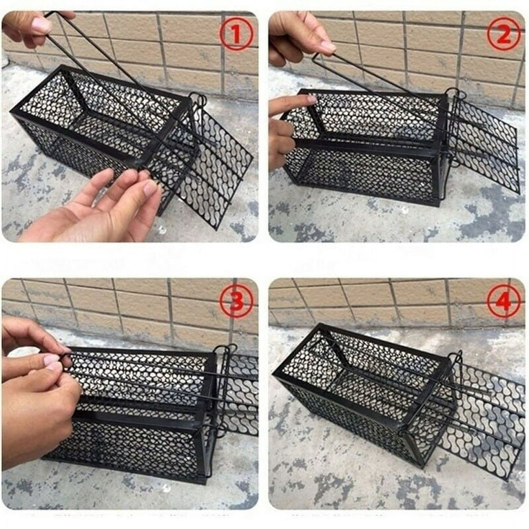 SZHLUX Rat Trap,Mouse Traps Work for Indoor and Outdoor,Small Rodent  Animal-Mice Voles Hamsters Cage,Catch and Release(Medium), Silver  (SZ-SL3616D)