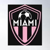 Miami Soccer Jersey Original Fan Design Logo Badge Poster Wall Art, Modern Wall Decor For Living Room Bedroom, 16x24 UNFRAMED
