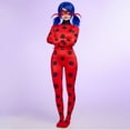 thumbnail image 2 of [Officially Licensed] Miraculous Ladybug Costume Set Screen Printing Jumpsuit with Eye Mask Yoyo Bag, S, 2 of 12