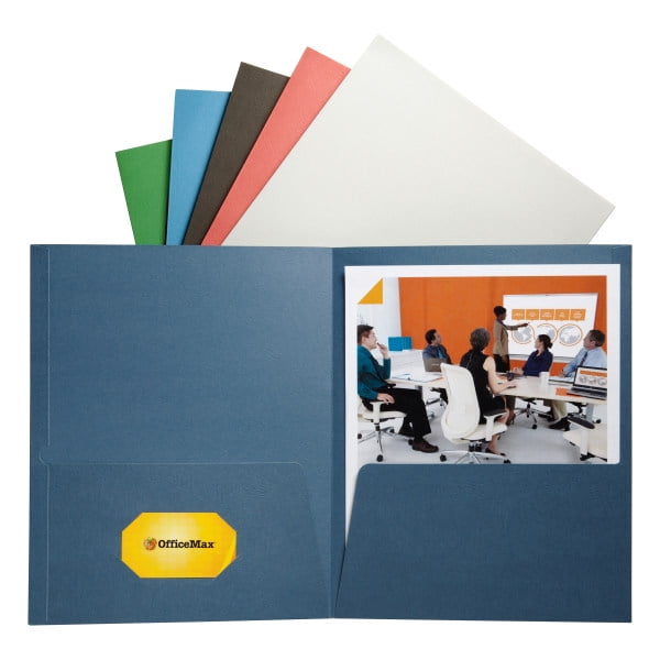 Office Depot® Brand 2Pocket Folders without Fasteners, Assorted, Pack