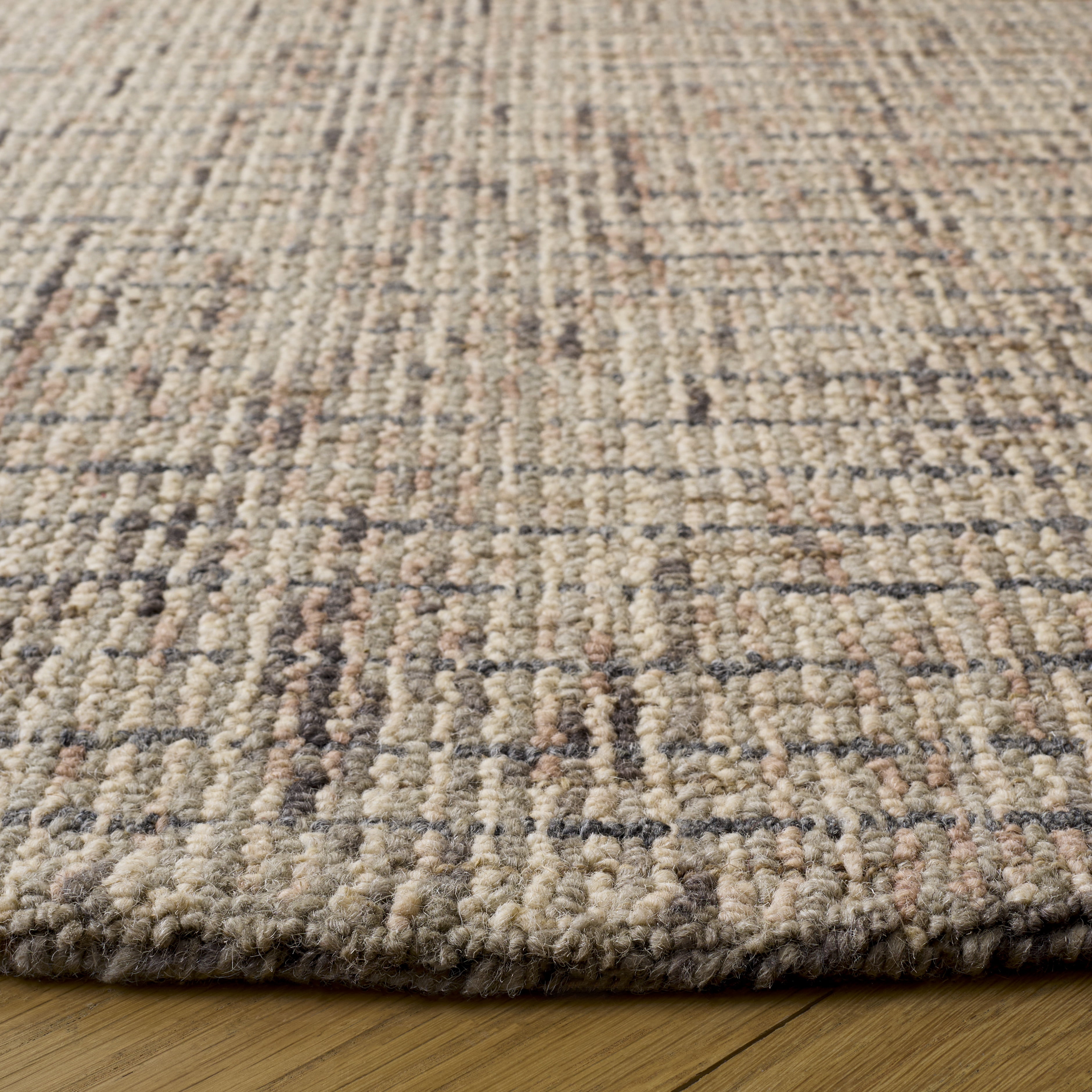Safavieh Abstract Delia Distressed Wool Area Rug, Beige/Brown, 6' x 6' Round