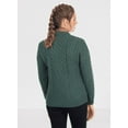 thumbnail image 4 of SAOL Irish Aran 100% Premium Soft Merino Wool Button Up Cardigan Sweater for Women Made in Ireland | Cable Knitted Connemara Green Lumber Jacket, 4 of 5