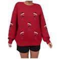 thumbnail image 4 of larppty Women Oversized Long Sleeve Christmas Sweatshirts Crewneck Loose Teen Girl Pullover Top 2025 Fall Y2K Trendy Outfits (Red, XXL), 4 of 8