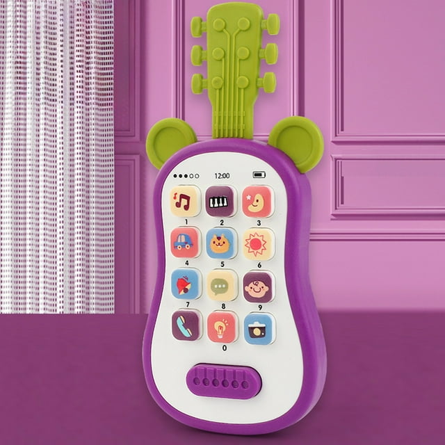ABPWLY Cellulaire Jouet Simulation Interactif Histoire Musicale Apprentissage Précoce Jeu de Rôle Téléphone Éducatif 1 Pce 6.50x2.87 Po