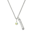 thumbnail image 1 of Delight Jewelry Crystal Clear AB Channel Drop Silvertone Courage Strength Wisdom Honesty Bar Charm Necklace, 23", 1 of 4