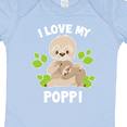 thumbnail image 4 of Inktastic Cute Sloth I Love My Poppi with Green Leaves Boys or Girls Baby Bodysuit, 4 of 5
