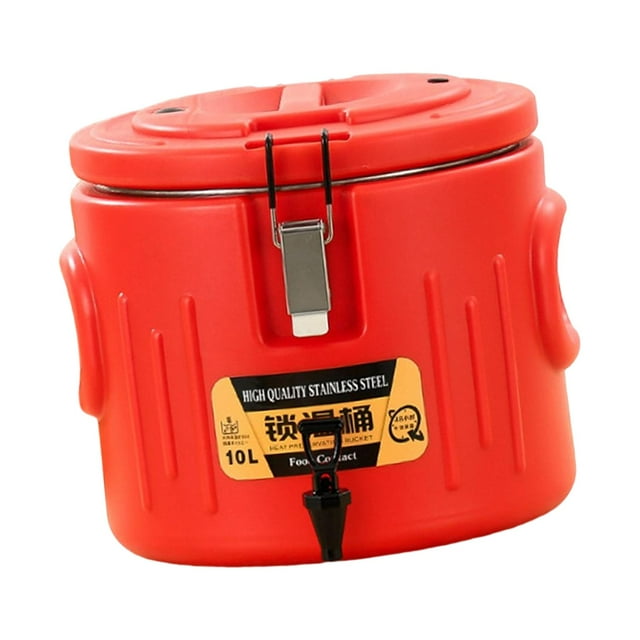 jifeng Stainless Steel Bucket Buckets Three Walled with Handle Portable Large Capacity 10L with Faucet