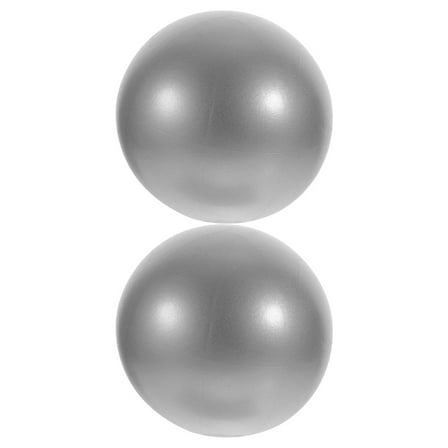UPGRATOR 2Pcs Round Silver Pvc Ball for Core Strengthening and Balance Training 9.8In