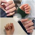 thumbnail image 5 of White Nude Square Fake Nails Glossy Full Cover False Nails for Women and Girls 24Pcs (A-French), 5 of 5