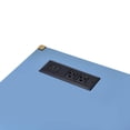 thumbnail image 5 of GZXS Modern Rectangular Writing Desk with USB Charging Station, Gold Metal Frame, and Sleek Navy Blue MDF Desktop – 42"x20"x30", 5 of 7
