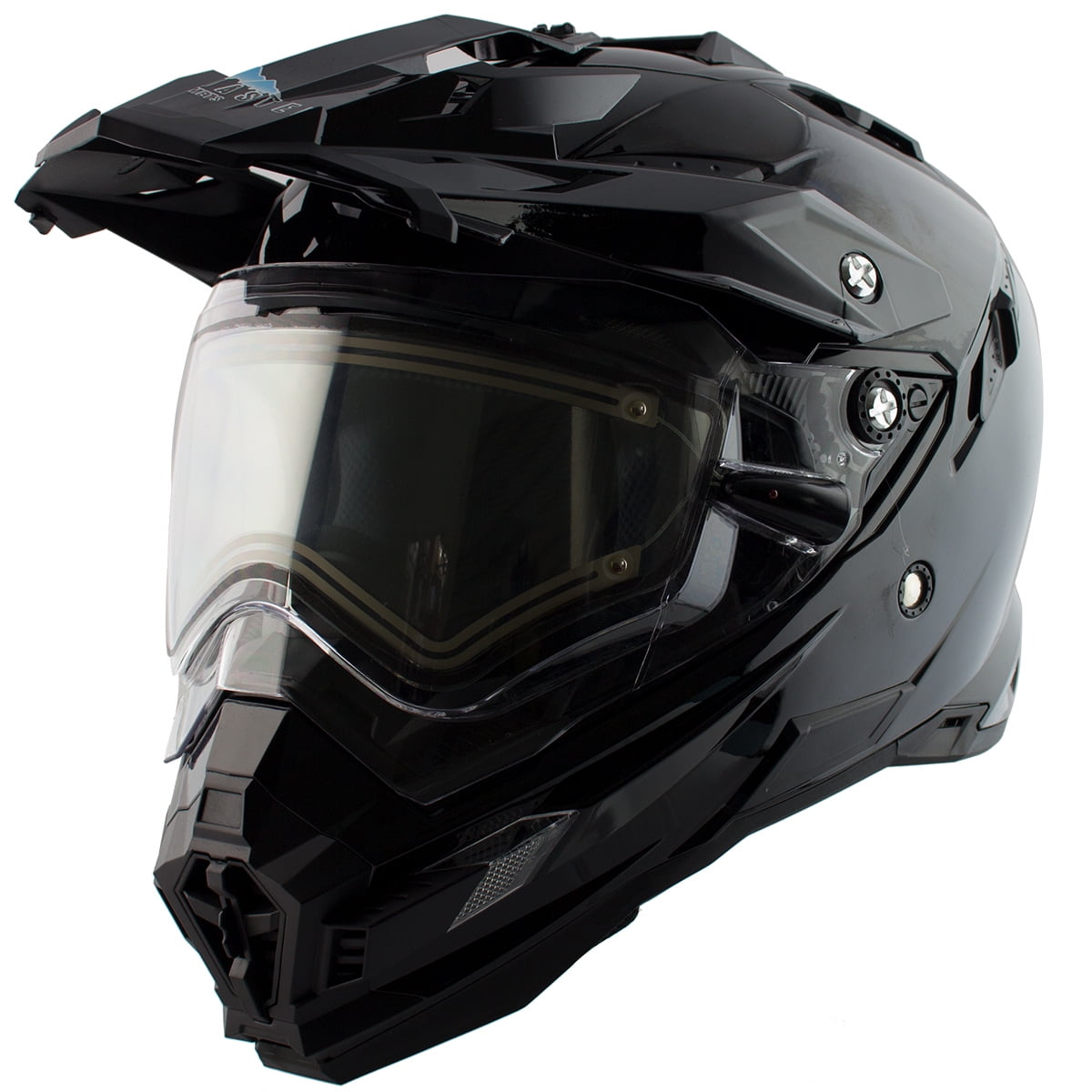 Snow Master TX-27 Gloss Black DS Snowmobile Helmet by Snow Master Helmets